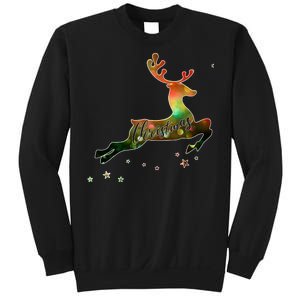 Festive Christmas Leaping Reindeer Sweatshirt