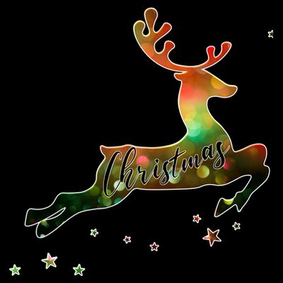 Festive Christmas Leaping Reindeer T-Shirt