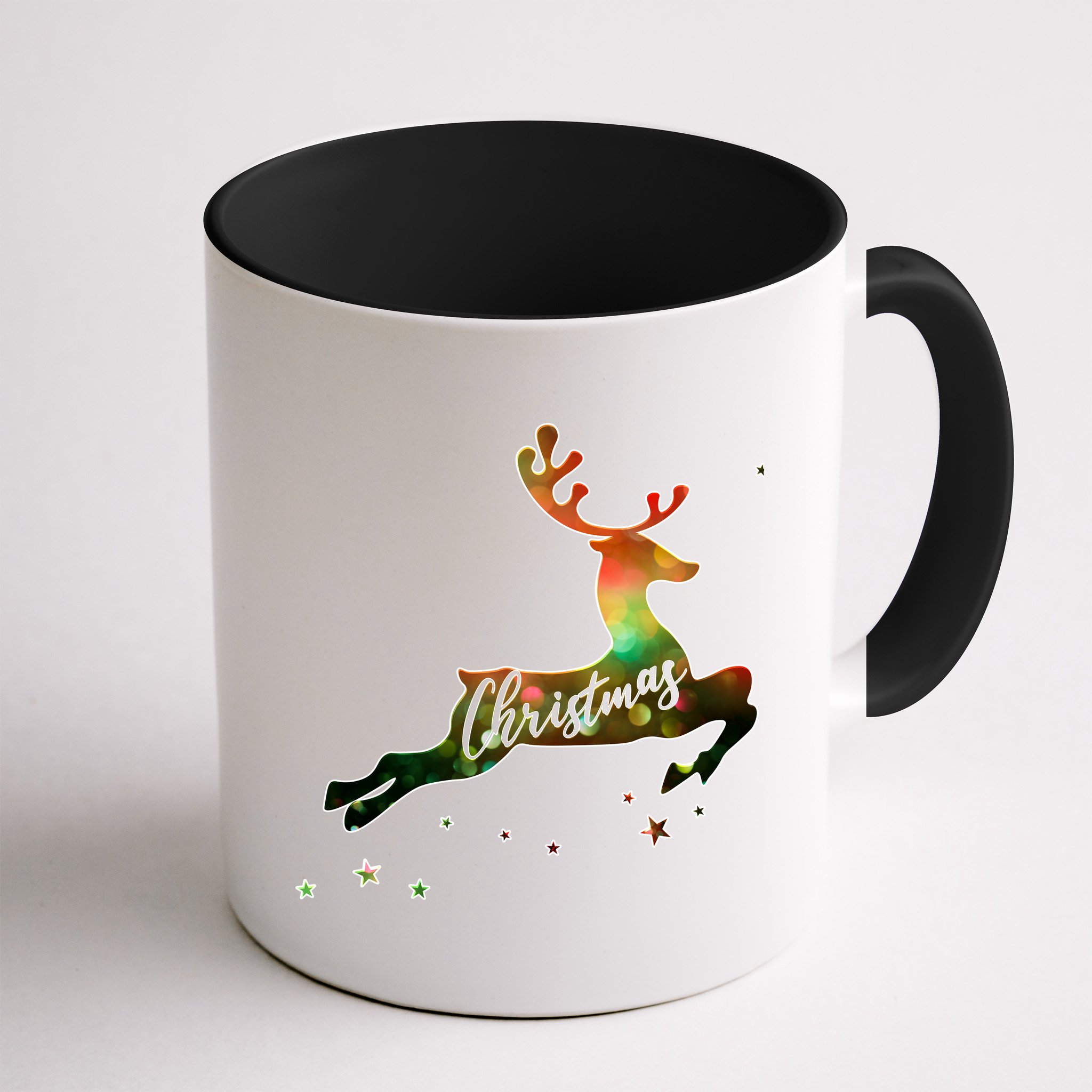 Festive Christmas Leaping Reindeer Mug