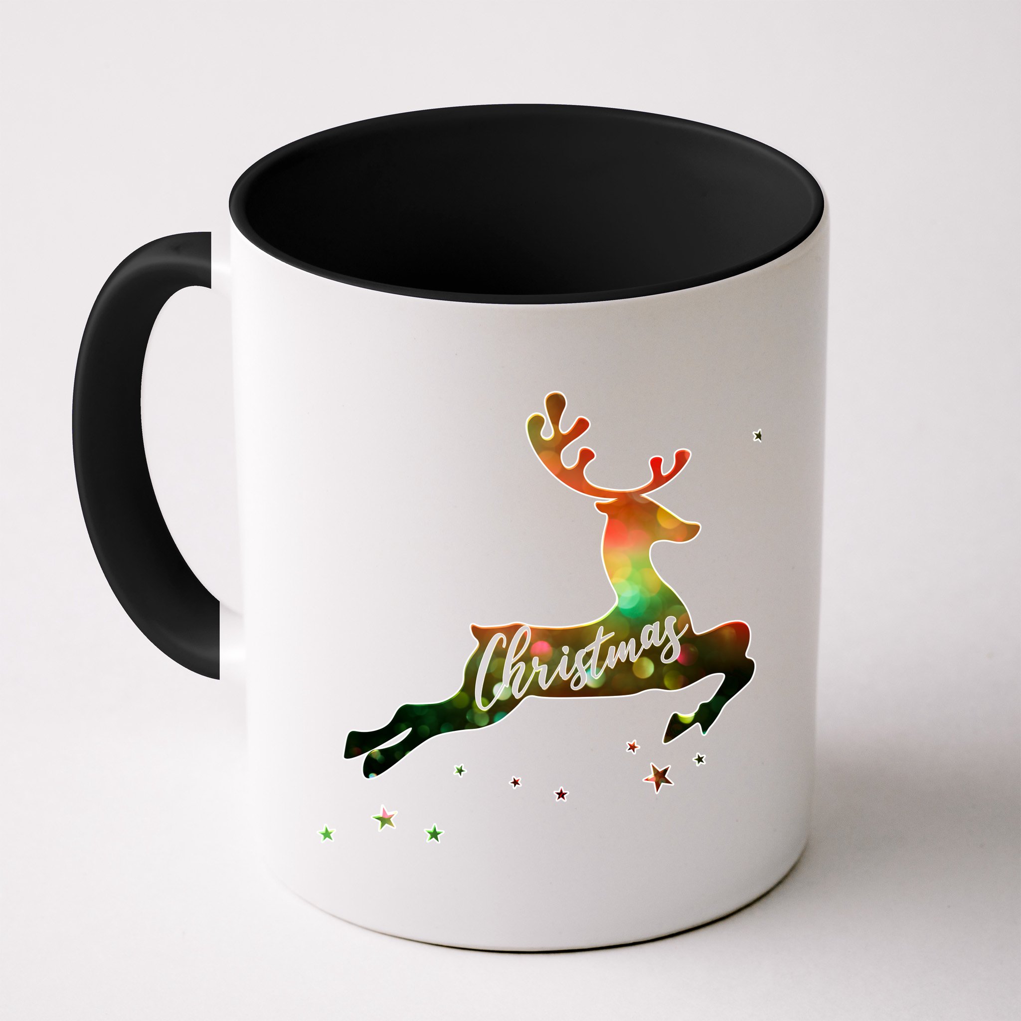 Festive Christmas Leaping Reindeer Mug