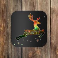 Festive Christmas Leaping Reindeer Coaster