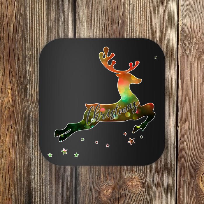 Festive Christmas Leaping Reindeer Coaster