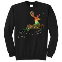 Festive Christmas Leaping Reindeer Tall Sweatshirt