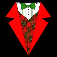Festive Christmas Red Tuxedo Cooling Performance Crew T-Shirt