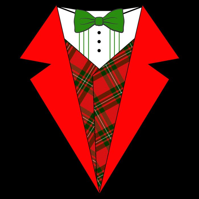 Festive Christmas Red Tuxedo Cooling Performance Crew T-Shirt