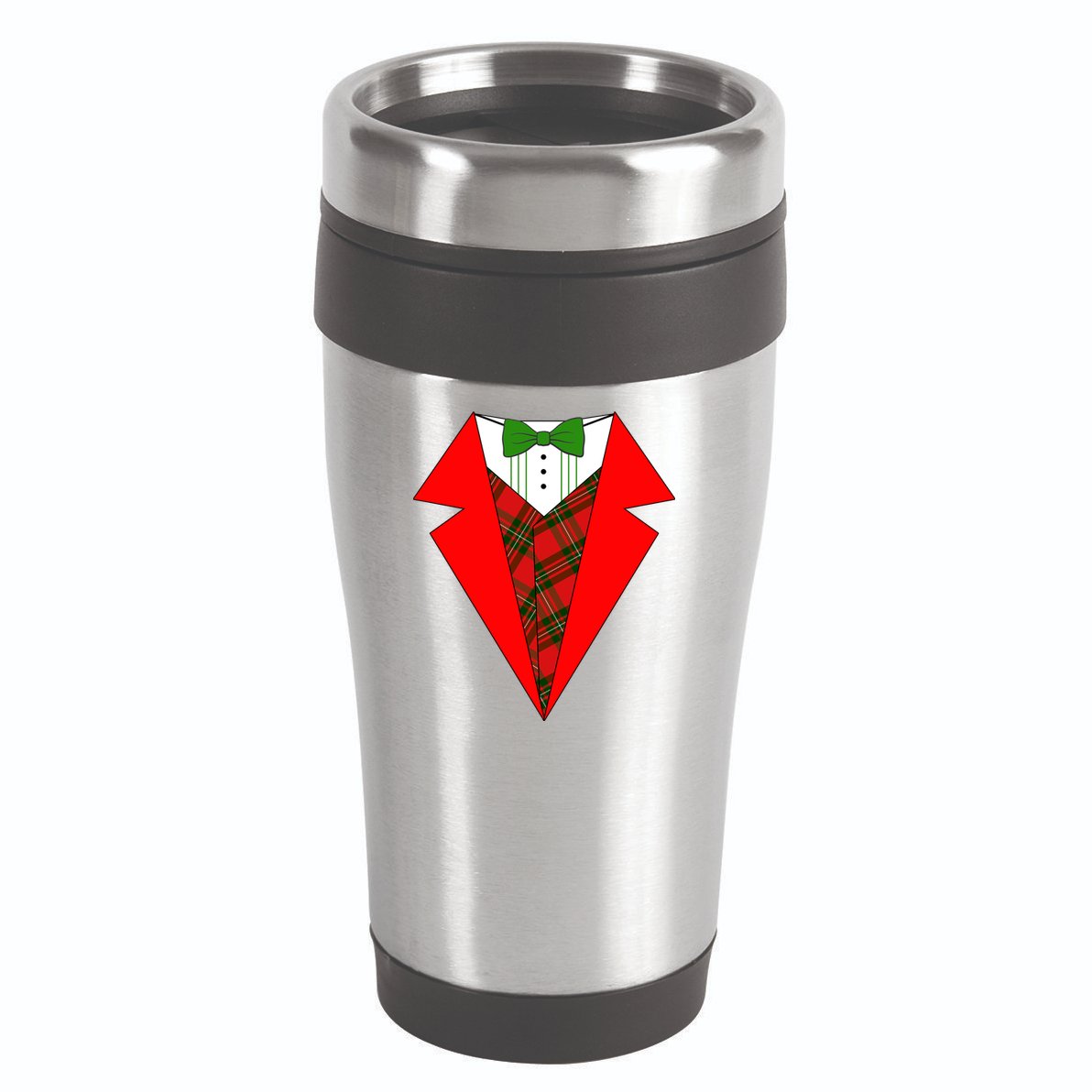 Festive Christmas Red Tuxedo 16oz Travel Tumbler