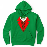 Festive Christmas Red Tuxedo Hoodie