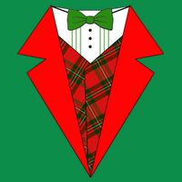 Festive Christmas Red Tuxedo Hoodie