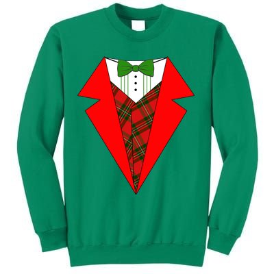 Festive Christmas Red Tuxedo Sweatshirt
