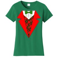 Festive Christmas Red Tuxedo Women's T-Shirt