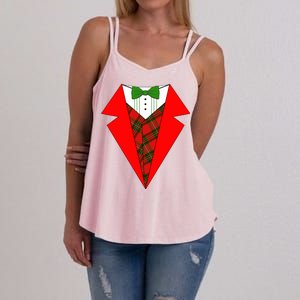 Festive Christmas Red Tuxedo Women's Strappy Tank