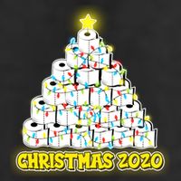 Festive Christmas Toilet Paper Tree 7 Panel Mesh Trucker Snapback Hat