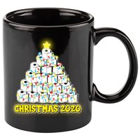 Festive Christmas Toilet Paper Tree 11oz C Handle Ceramic Mug