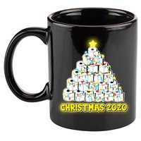 Festive Christmas Toilet Paper Tree 11oz C Handle Ceramic Mug
