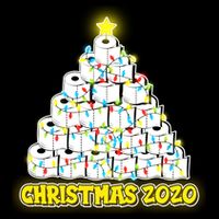 Festive Christmas Toilet Paper Tree Drawstring Bag