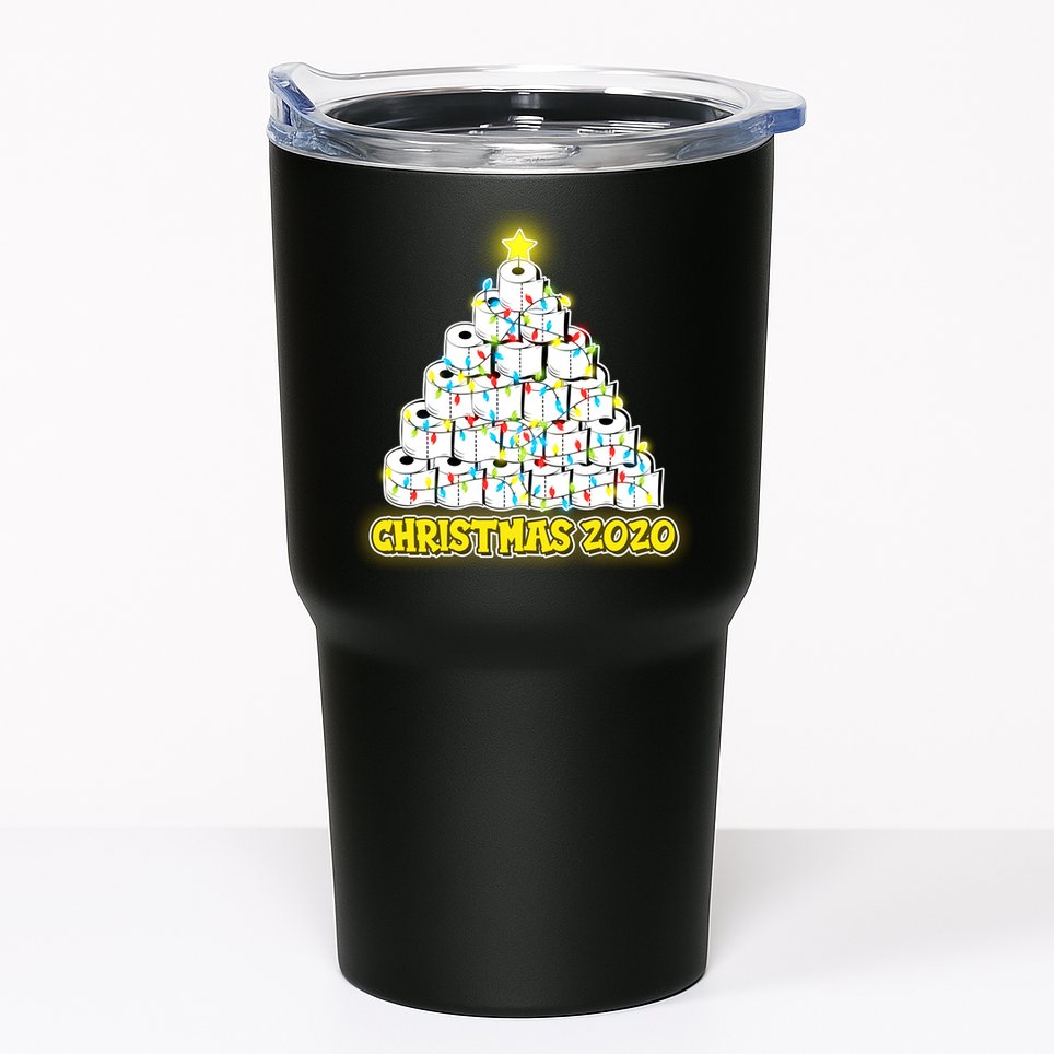 Festive Christmas Toilet Paper Tree Tumbler