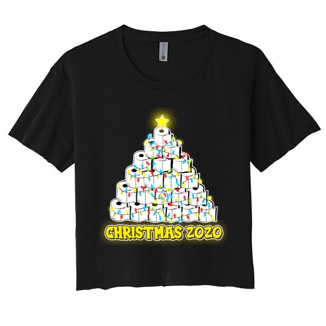 Festive Christmas Toilet Paper Tree Crop Top