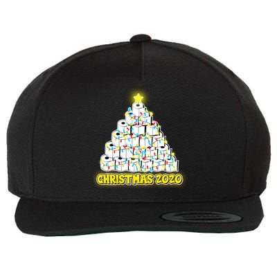 Festive Christmas Toilet Paper Tree Wool Snapback Cap
