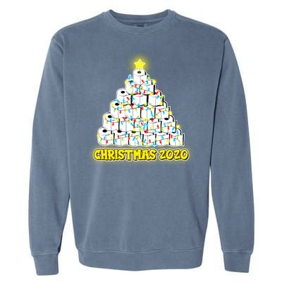 Festive Christmas Toilet Paper Tree Garment-Dyed Sweatshirt