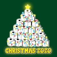 Festive Christmas Toilet Paper Tree Cooling Performance Crew T-Shirt