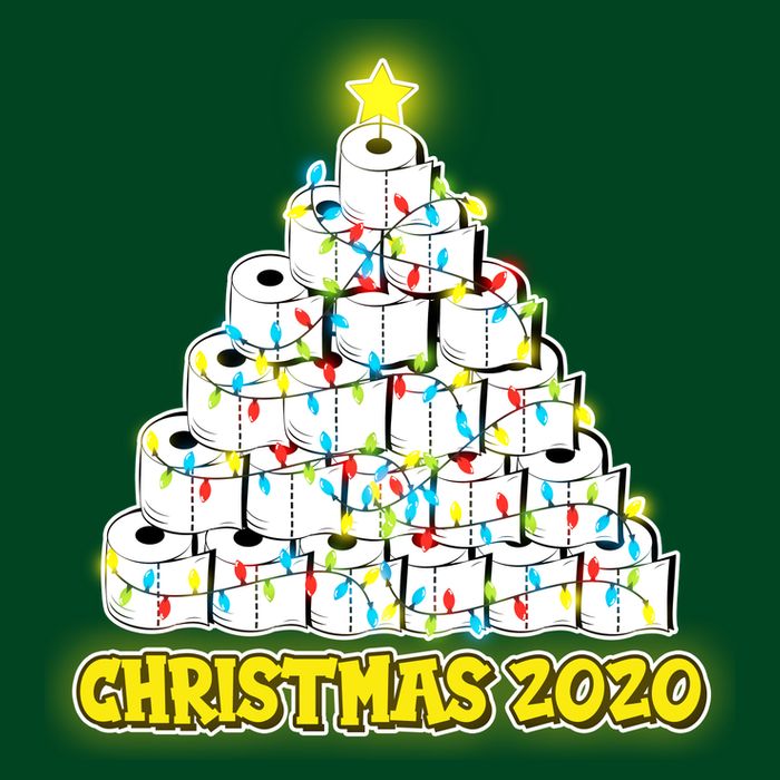 Festive Christmas Toilet Paper Tree Cooling Performance Crew T-Shirt