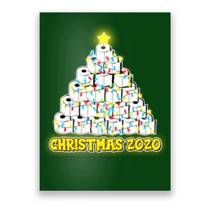 Festive Christmas Toilet Paper Tree Poster