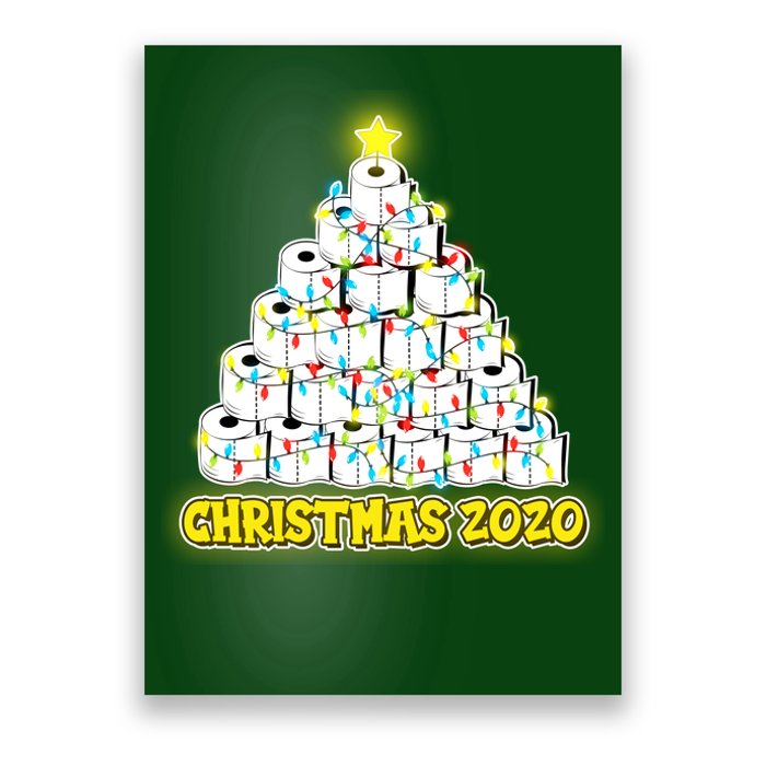 Festive Christmas Toilet Paper Tree Poster