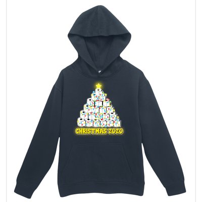 Festive Christmas Toilet Paper Tree Urban Pullover Hoodie