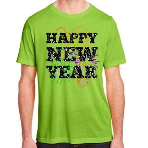 Festive Happy New Year Fireworks Adult ChromaSoft Performance T-Shirt