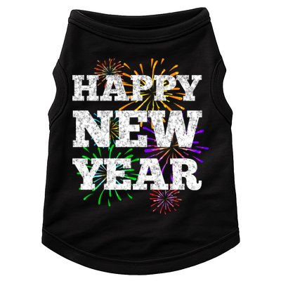 Festive Happy New Year Fireworks Doggie Tank