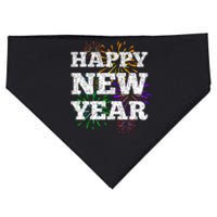 Festive Happy New Year Fireworks USA-Made Doggie Bandana