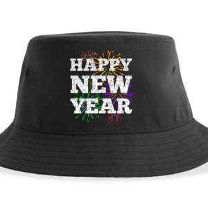 Festive Happy New Year Fireworks Sustainable Bucket Hat