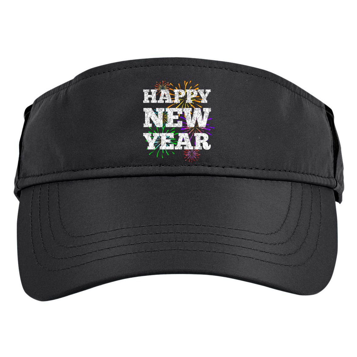 Festive Happy New Year Fireworks Adult Drive Performance Visor
