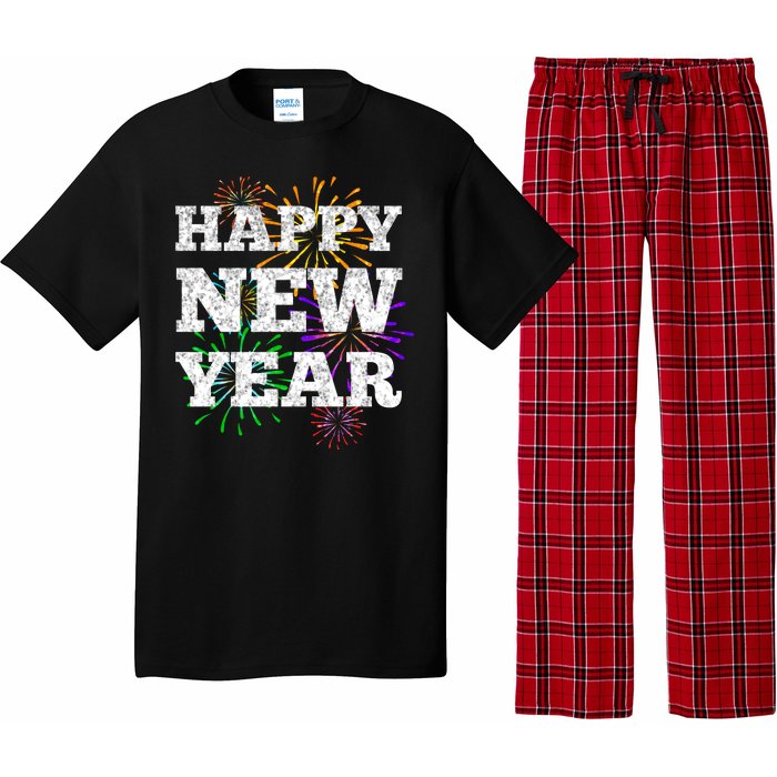 Festive Happy New Year Fireworks Pajama Set