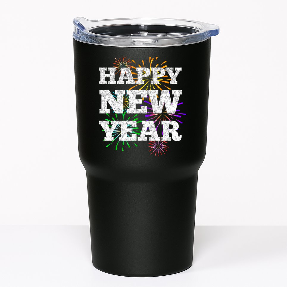 Festive Happy New Year Fireworks Tumbler