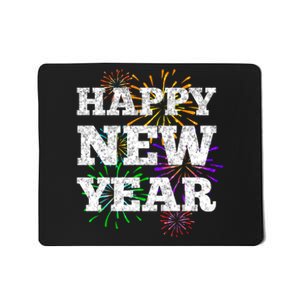 Festive Happy New Year Fireworks Mousepad