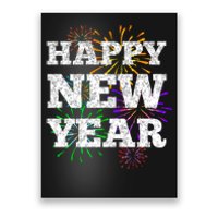 Festive Happy New Year Fireworks Poster