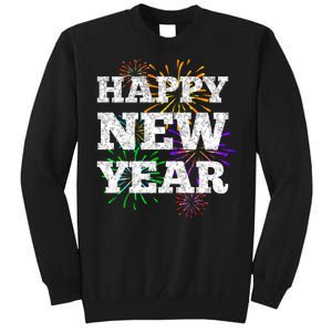 Festive Happy New Year Fireworks Tall Sweatshirt