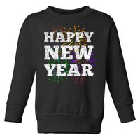 Festive Happy New Year Fireworks Toddler Sweatshirt