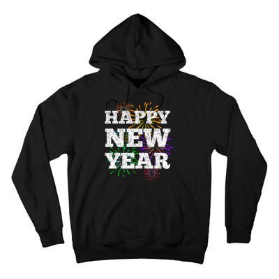 Festive Happy New Year Fireworks Tall Hoodie