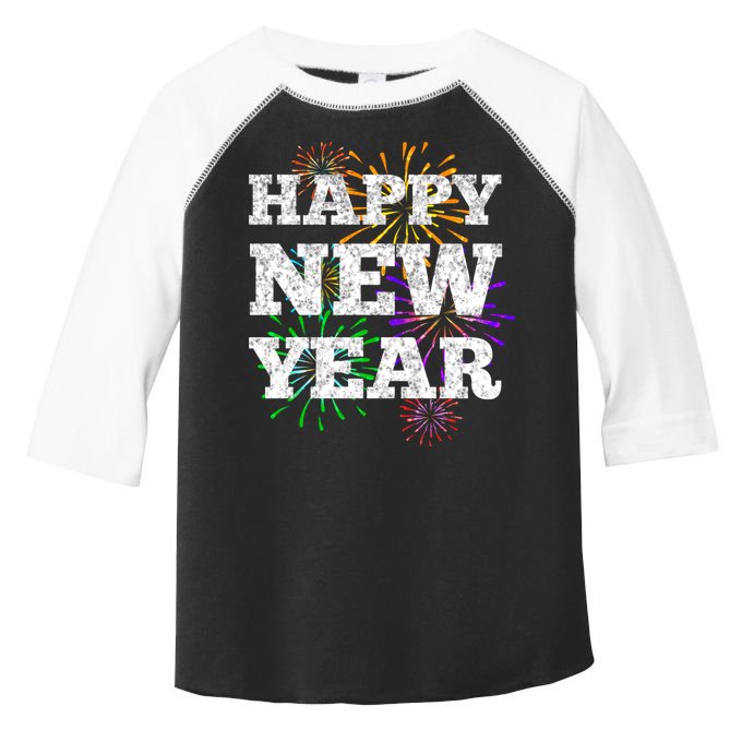 Festive Happy New Year Fireworks Toddler Fine Jersey T-Shirt