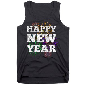 Festive Happy New Year Fireworks Tank Top