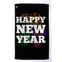 Festive Happy New Year Fireworks Golf Towel