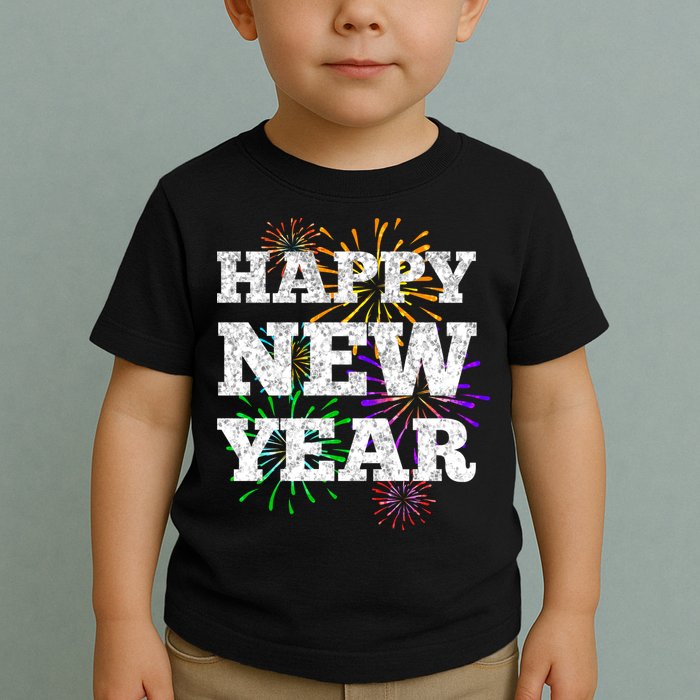 Festive Happy New Year Fireworks Toddler T-Shirt