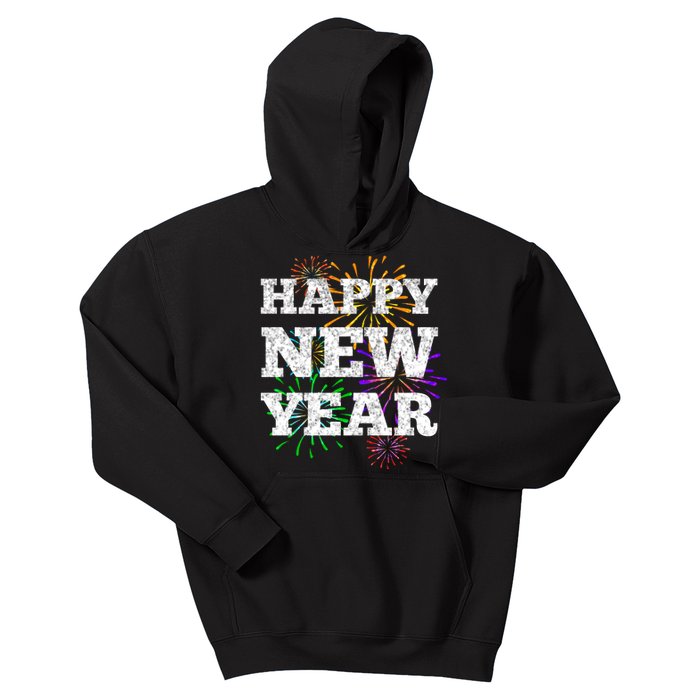 Festive Happy New Year Fireworks Kids Hoodie