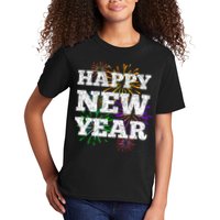 Festive Happy New Year Fireworks Kids T-Shirt