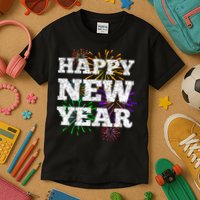 Festive Happy New Year Fireworks Kids T-Shirt