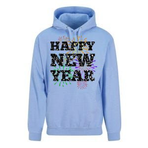 Festive Happy New Year Fireworks Unisex Surf Hoodie