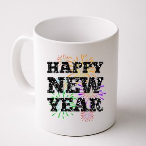 Festive Happy New Year Fireworks Coffee Mug