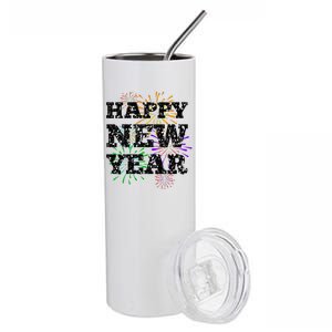 Festive Happy New Year Fireworks Stainless Steel Tumbler